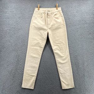 Free People Cream Skinny Jeans